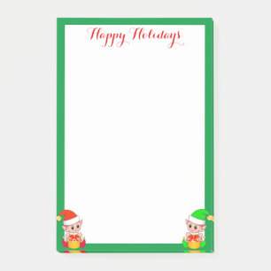Post-it® Elfes mignons sur fond blanc