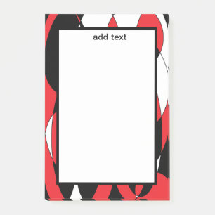 Post-it® Elliptiques noires, blanches et rouges