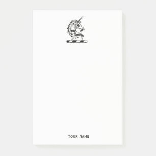 Post-it® Emblème de tête de l'licorne héraldique
