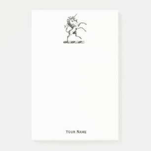 Post-it® Emblème d'élevage de l'Unicorne héraldique