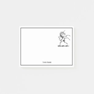 Post-it® Emblème d'élevage de l'Unicorne héraldique