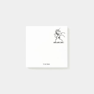 Post-it® Emblème d'élevage de l'Unicorne héraldique