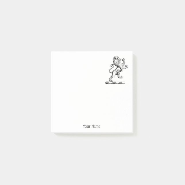 Post-it® Emblème héraldique du lion debout (Devant)