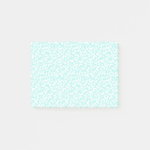 Post-it® Empreinte de léopard à la menthe blanche