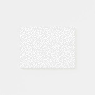 Post-it® Empreinte de léopard gris de la fille blanche