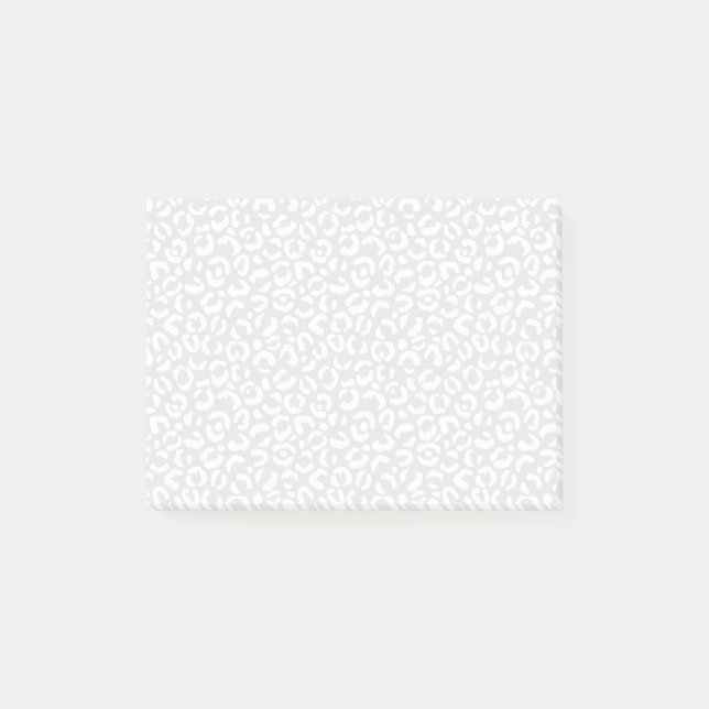 Post-it® Empreinte de léopard gris de la fille blanche (Devant)