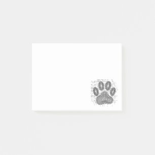Post-it® Empreinte de patte de chien tribal sur Arrière - p