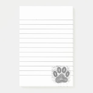 Post-it® Empreinte de patte de chien tribal sur Arrière - p