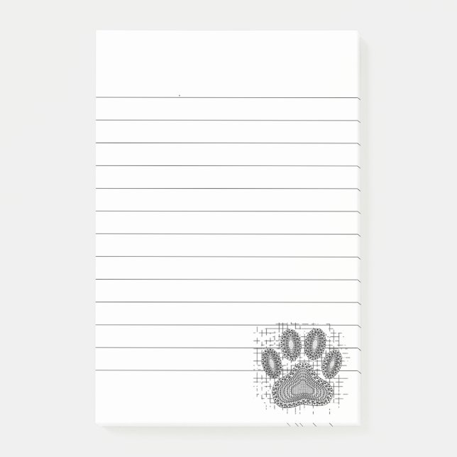 Post-it® Empreinte de patte de chien tribal sur Arrière - p (Devant)