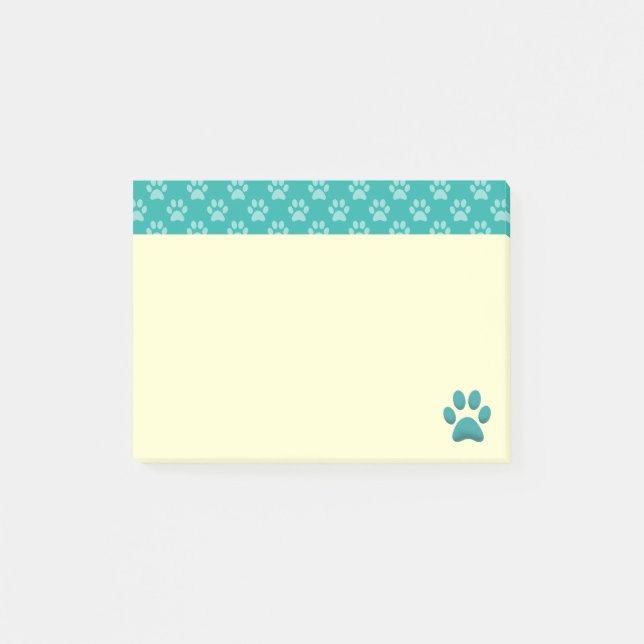 Post-it® Empreintes de pattes bleues (Devant)