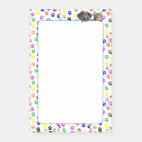 Empreintes de pattes colorés avec chien et chat 4 