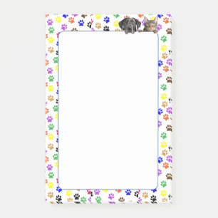Post-it® Empreintes de pattes colorés avec chien et chat 4 