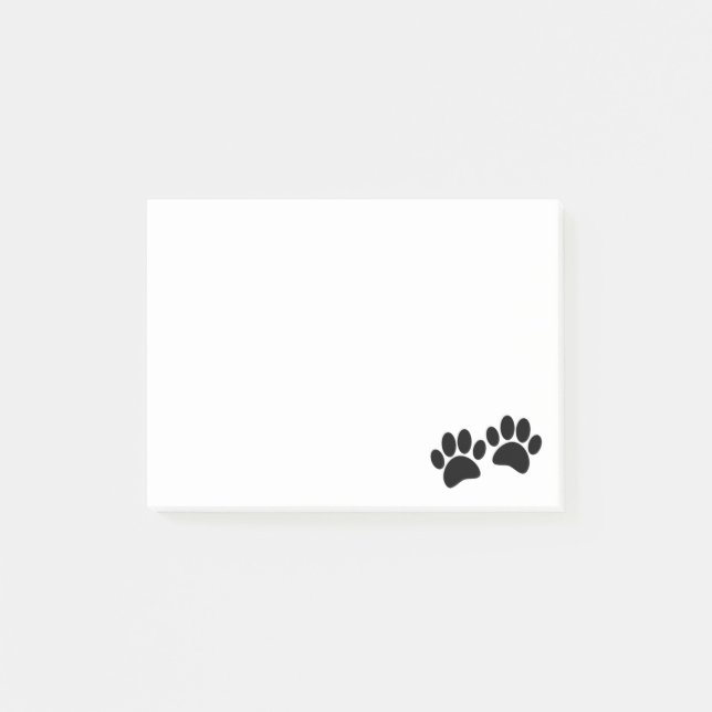 Post-it® Empreintes de pattes de marionnettes noires en car (Devant)