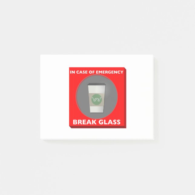 Post-it® En cas d'urgence, verre de coupure (Devant)