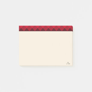 Post-it® En-tête bordeaux sur beige