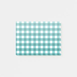 Post-it® en vichy turquoise
