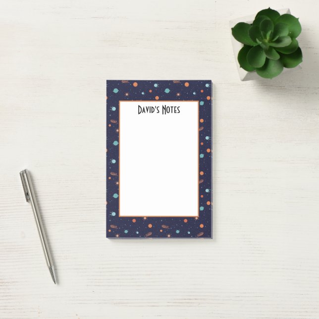 Post-it® Enfants Espace Profond Tir Stars Planètes Trous No (Bureau)