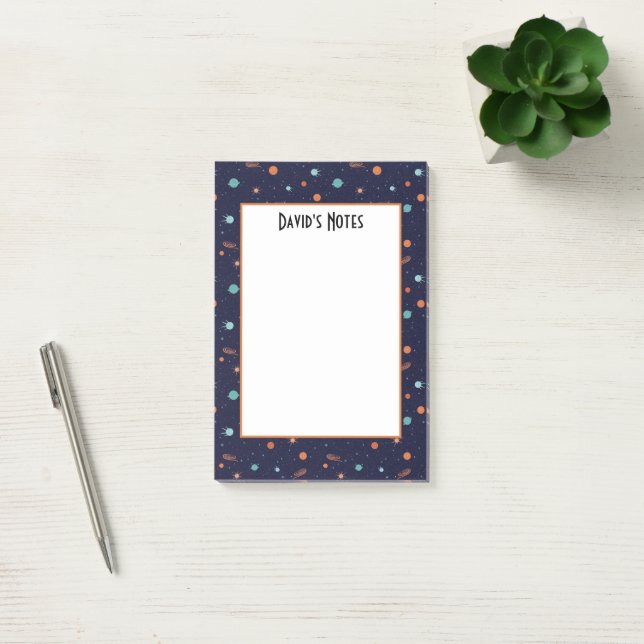 Post-it® Enfants Étoiles Filantes de l'Espace Profond Planè (Bureau)