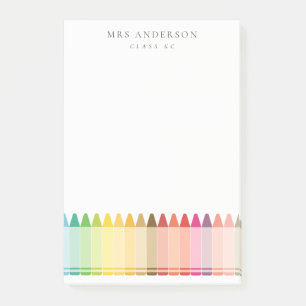 Post-it® Enfants modernes Enseignant Coloré Arc-en-ciel Cou