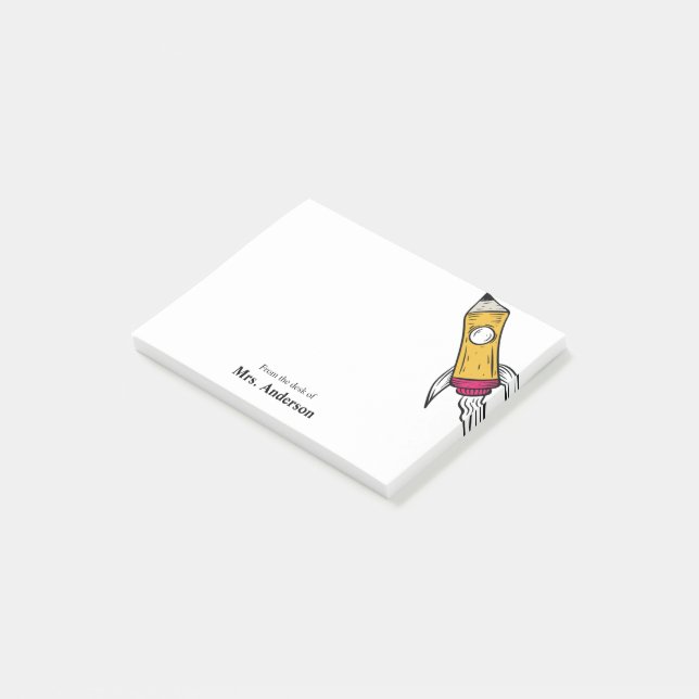 Post-it® Enseignant Pencil Spatiale Rocket School (Incliné)