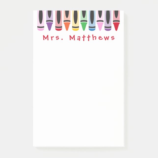 Post-it® Enseignant Retour à l'école Couleur de couleur Cra (Devant)