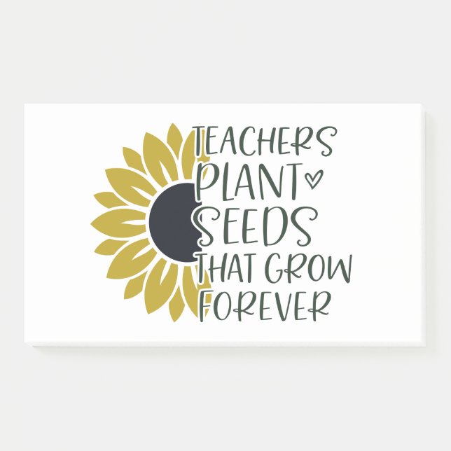 Post-it® Enseignants Plantes Semences qui augmentent pour t (Devant)