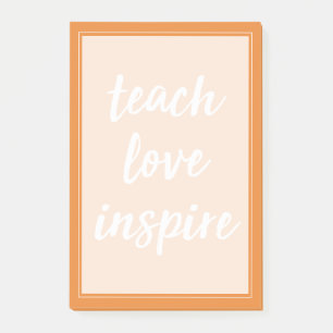 Post-it® Enseignez l'amour inspirent expression inspirée