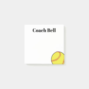 Post-it® entraîneur de softball coutume merci cadeau notes 