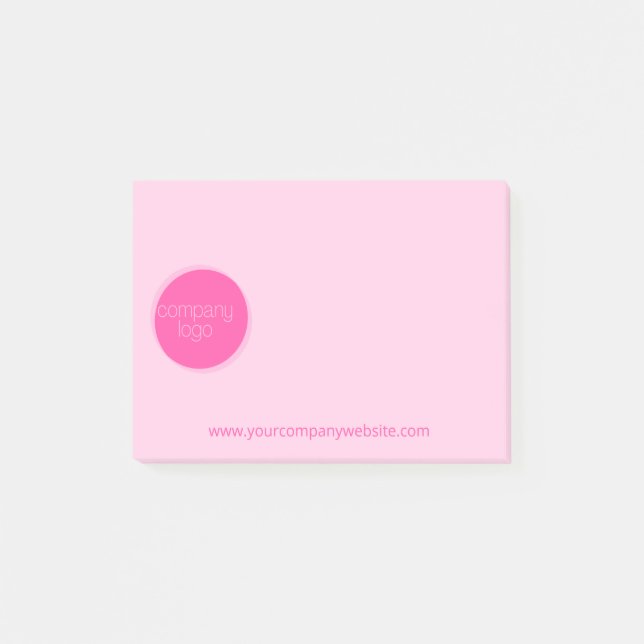 POST-IT® ENTREPRISE CHAUDE ROSE LOGO MODÈLE ENTREPRISE PERS (Devant)