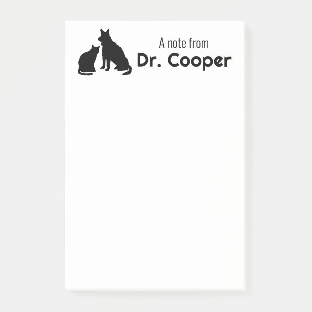 Post-it® Entreprise pour animaux de compagnie personnalisée (Devant)