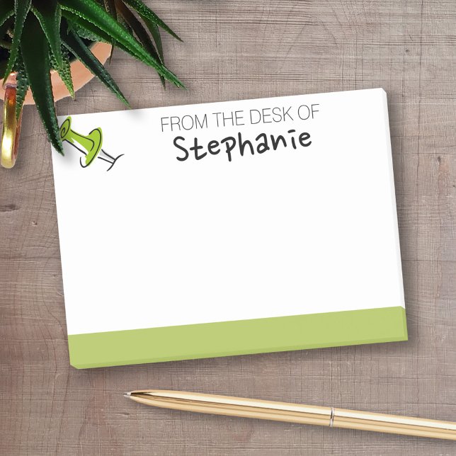 Post-it® Épingle Push Cute Du Bureau De Nom Personnalisé (Personalized Post-It Notes - add name or other text)