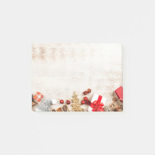 Post-it® Équipe cycliste Christmas sur Rustic Wooden Board