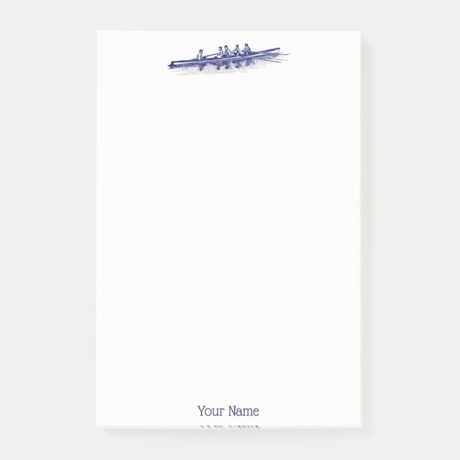 Post-it® Équipe de sports nautiques Blue Rowing Rowers (Devant)