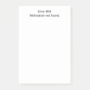 Post-it® Erreur 404 : Motivation introuvable, Drôle, Person