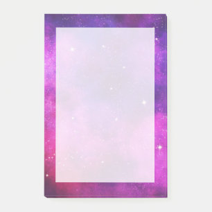 Post-it® Espace rose et violet et étoiles fausse galaxie