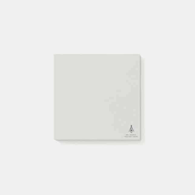 Post-it® Esprit maçonnique (Argent) (Devant)