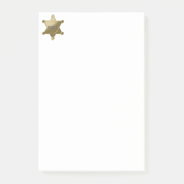Post-it® Étoile d'or du shérif (Devant)