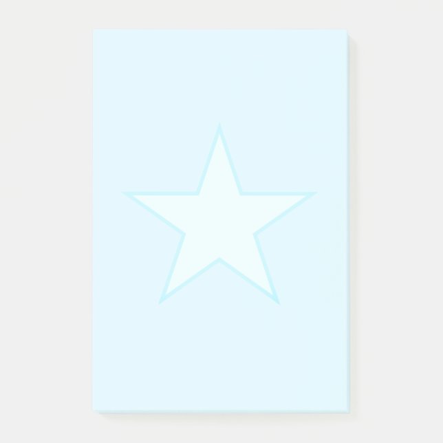 Post-it® Étoile sur fond bleu clair  (Devant)