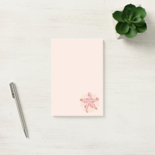 Post-it® Étoiles de mer et motif pastel rose corail