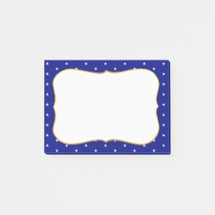 Post-it® Étoiles élégantes sur fond bleu royal