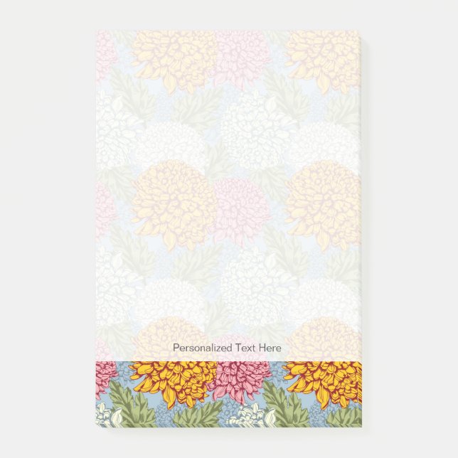Post-it® Excellent motif avec des chrysanthèmes (Devant)