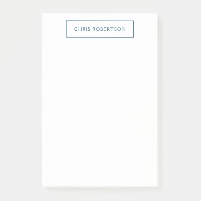 Post-it® Excellent Votre Nom Ocean Blue White Custom (Devant)