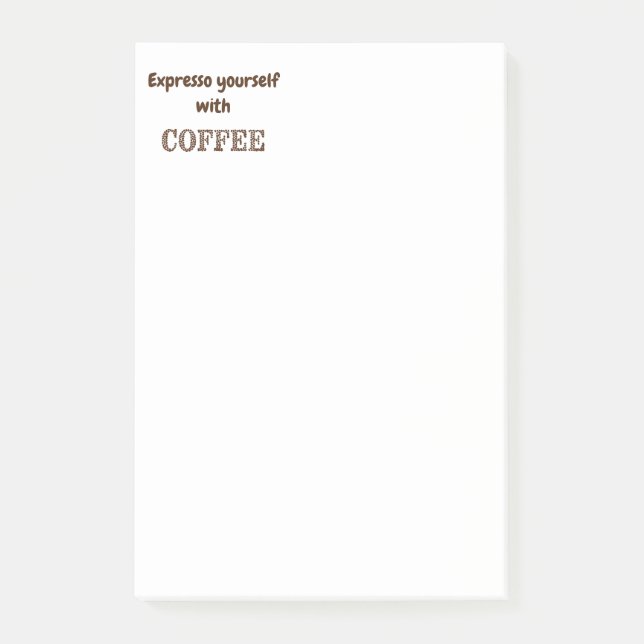 Post-it® Expresso Yself avec Coffee Fun Citation (Devant)