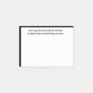 Post-it® Extra MIle at Work Boss me trouve me ramène