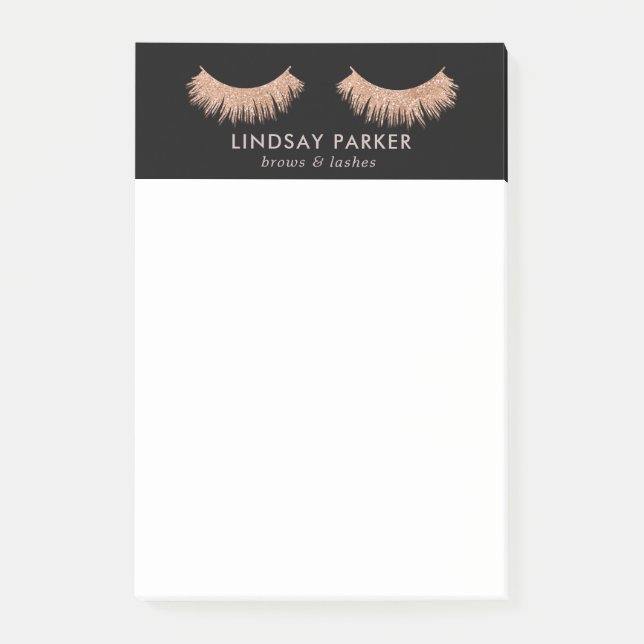 Post-it® Eyelashes maquillage Artiste élégant noir Post-it- (Devant)