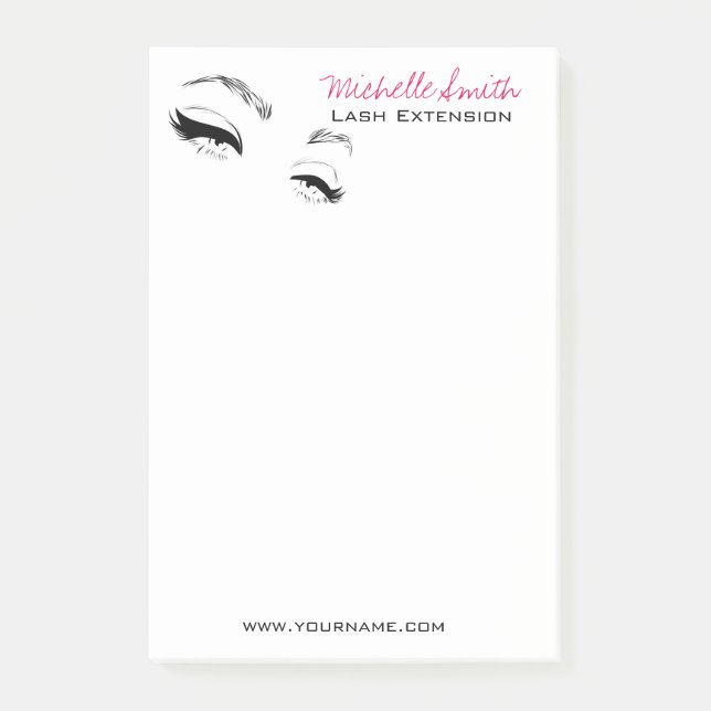 Post-it® Eyelashes sourcils sourds Maquillage permanent Art (Devant)