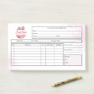Post-it® Facture de reçu de boulangerie Sweet Treats