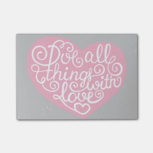 Post-it® Faites tout les choses avec le rouge d'amour