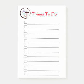 Post-it® Faith Hope Love Cross Post-it Notes