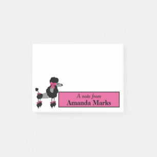 Post-it® Fancy Black Poodle Personnalisé